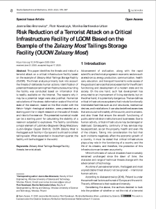 Risk Reduction of a Terrorist Attack on a Critical Infrastructure Facility of LGOM Based on the Example of the Żelazny Most Tailings Storage Facility (OUOW Żelazny Most)