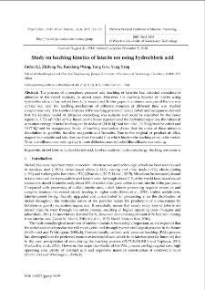 Study on leaching kinetics of laterite ore using hydrochloric acid