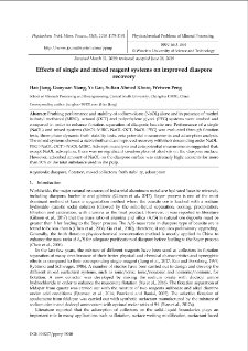 Effects of single and mixed reagent systems on improved diaspore recovery