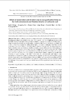 Effects of monovalent and divalent ions in coal gasification brine on the froth entrainment and flotation kinetics of anthracite coal