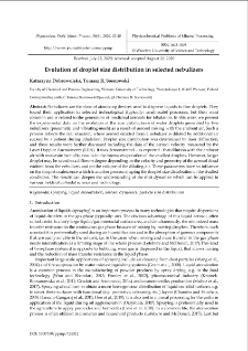 Evolution of droplet size distribution in selected nebulizers