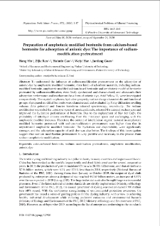 Preparation of amphoteric modified bentonite from calcium-based bentonite for adsorption of anionic dye: The importance of sodium-modification pretreatment