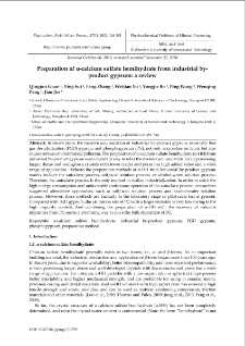 Preparation of α-calcium sulfate hemihydrate from industrial by-product gypsum: a review