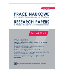 Spis treści [Prace Naukowe Uniwersytetu Ekonomicznego we Wrocławiu = Research Papers of Wrocław University of Economics; 2021; vol. 65, nr 3]