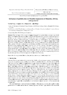 Influence of particle size on flotation separation of ilmenite, olivine, and pyroxene