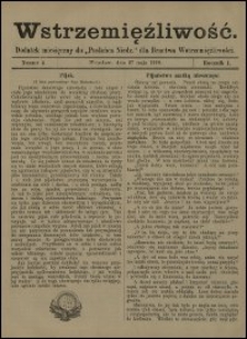Wstrzemięźliwość : dodatek miesięczny do &bdquo;Posłańca Niedz.&rdquo; dla Bractwa Wstrzemięźliwości. R. 1 (1900), nr 3