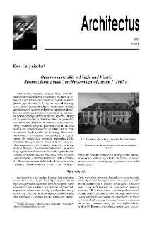 Opactwo cysterskie w Lądzie nad Wartą. Sprawozdanie z badań architektonicznych, sezon I-2007 r.