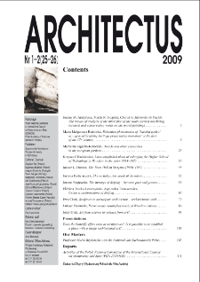 Contents [Architectus : Pismo Wydziału Architektury Politechniki Wrocławskiej, 2009, nr 1-2 (25-26)]