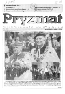 Pryzmat : Pismo Informacyjne Politechniki Wrocławskiej. Październik 1994, nr 36