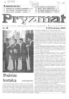 Pryzmat : Pismo Informacyjne Politechniki Wrocławskiej. 1-15 kwietnia 1995, nr 48
