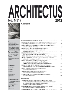 Contents [Architectus : Pismo Wydziału Architektury Politechniki Wrocławskiej, 2012]