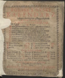 Polski Y Ruski Kalendarz z Aspektami Lunácyámi y Prognostykiem Na Rok Pański 1722 […]