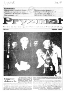 Pryzmat : Pismo Informacyjne Politechniki Wrocławskiej. Lipiec 1994, nr 34