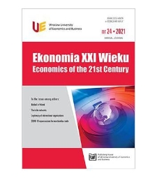 Spis treści [Ekonomia XXI Wieku = Economics of the 21st Century, 2021, Nr 24]
