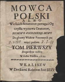 Mowca Polski [...]. T. 1-2