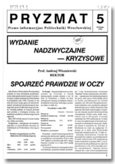 Pryzmat : Pismo Informacyjne Politechniki Wrocławskiej. 10 lutego 1992, nr 5