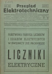 Przegląd Elektrotechniczny. Rok XXII, 7 października 1946, Zeszyt 2