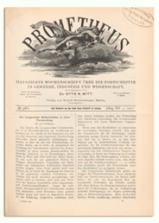 Prometheus : Illustrirte Wochenschrift über die Fortschritte in Gewerbe, Industrie und Wissenschaft. 12. Jahrgang, 1901, Nr 586