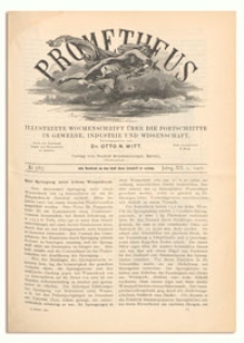 Prometheus : Illustrirte Wochenschrift über die Fortschritte in Gewerbe, Industrie und Wissenschaft. 12. Jahrgang, 1901, Nr 587