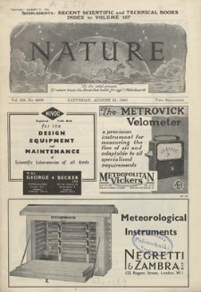 Nature : a Weekly Journal of Science. Volume 158, 1946 August 31, No. 4009