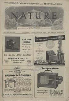 Nature : a Weekly Journal of Science. Volume 158, 1946 December 28, No. 4026