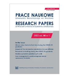 Spis treści [Prace Naukowe Uniwersytetu Ekonomicznego we Wrocławiu = Research Papers of Wrocław University of Economics; 2022; vol. 66, nr 1]