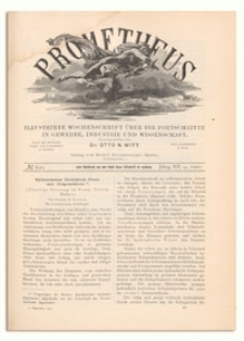 Prometheus : Illustrirte Wochenschrift über die Fortschritte in Gewerbe, Industrie und Wissenschaft. 12. Jahrgang, 1901, Nr 621