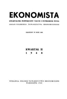 Ekonomista : kwartalnik poświęcony nauce i potrzebom życia, 1948, T. 2