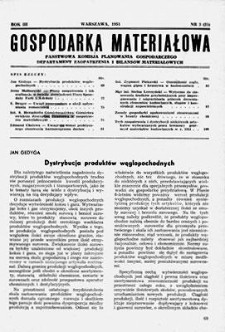 Gospodarka Materiałowa, Rok III, marzec 1951, nr 3 (25)