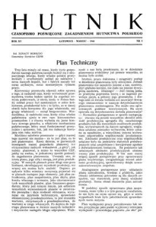 Hutnik : czasopismo poświęcone zagadnieniom hutnictwa polskiego. R. 15, marzec 1948, zeszyt 3