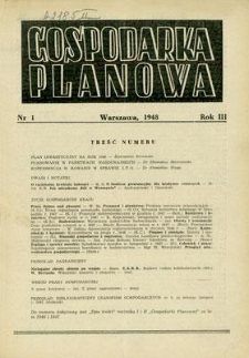 Gospodarka Planowa, Rok III, wrzesień 1948, nr 11