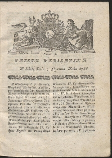 Gazeta Warszawska. R.1786 Nr 2
