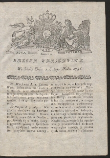 Gazeta Warszawska. R.1786 Nr 9