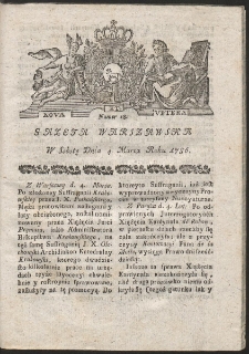 Gazeta Warszawska. R.1786 Nr 18