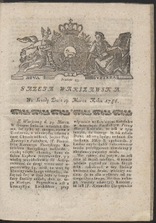 Gazeta Warszawska. R.1786 Nr 25