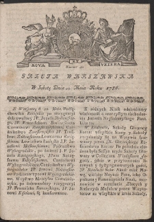 Gazeta Warszawska. R.1786 Nr 40
