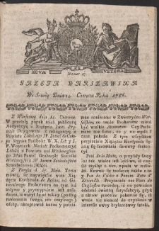 Gazeta Warszawska. R.1786 Nr 47