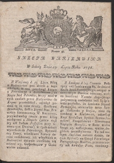 Gazeta Warszawska. R.1786 Nr 56