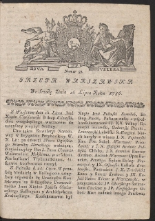 Gazeta Warszawska. R.1786 Nr 59