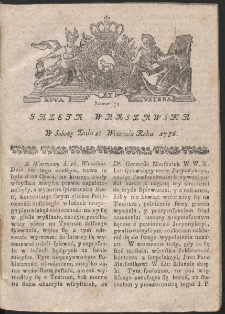 Gazeta Warszawska. R.1786 Nr 74