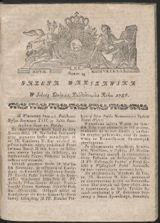 Gazeta Warszawska. R.1786 Nr 84