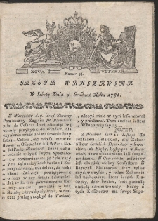 Gazeta Warszawska. R.1786 Nr 98
