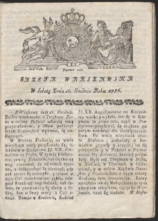 Gazeta Warszawska. R.1786 Nr 100