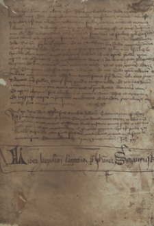 Passio domini nostri Jesu Christi secundum Matheum edita per magistrum Sigismundum pie memorie de Cracovia. A. D. 1450