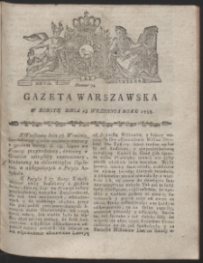 Gazeta Warszawska. R.1788 Nr 74