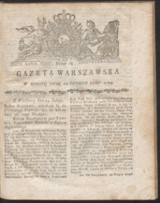 Gazeta Warszawska. R.1789 Nr 13