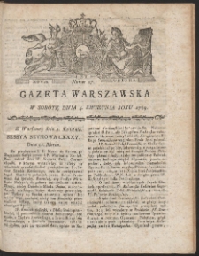 Gazeta Warszawska. R.1789 Nr 27