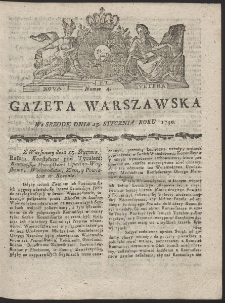 Gazeta Warszawska. R.1790 Nr 4