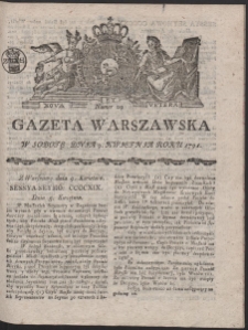 Gazeta Warszawska. R.1791 Nr 29