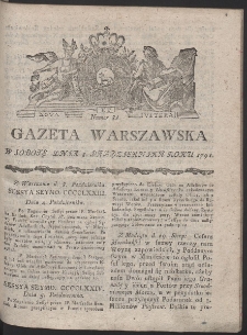 Gazeta Warszawska. R.1791 Nr 81